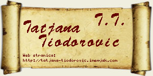Tatjana Tiodorović vizit kartica